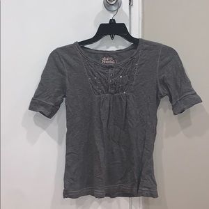 Girls grey sparkly shirt